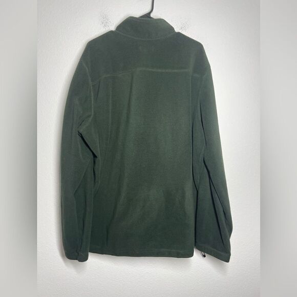 Croft & Barrow Mens Fleece Pullover Size XL Green 1/4 ZIP Front Pockets - Picture 2 of 11